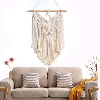 

Tapestry Macrame Wall Hanging Fabric Decoration Home Living Room Decor Blanket Tapestries Bedroom Bohemian Hand Woven Nordic