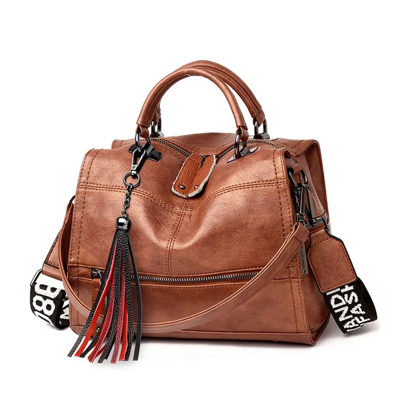 

2019 New Multi-functional Three-purpose Women's Bag Single Shoulder Messenger Bag Soft Leather Shoulder Sloping Bag Handbag