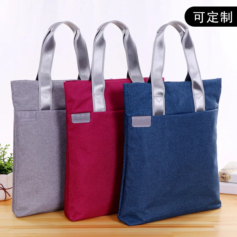 

Beedome File Holder Canvas Bag Vertical Carry Bag Information File Storage Bag Business Zipper Multilayer Men And Women Do