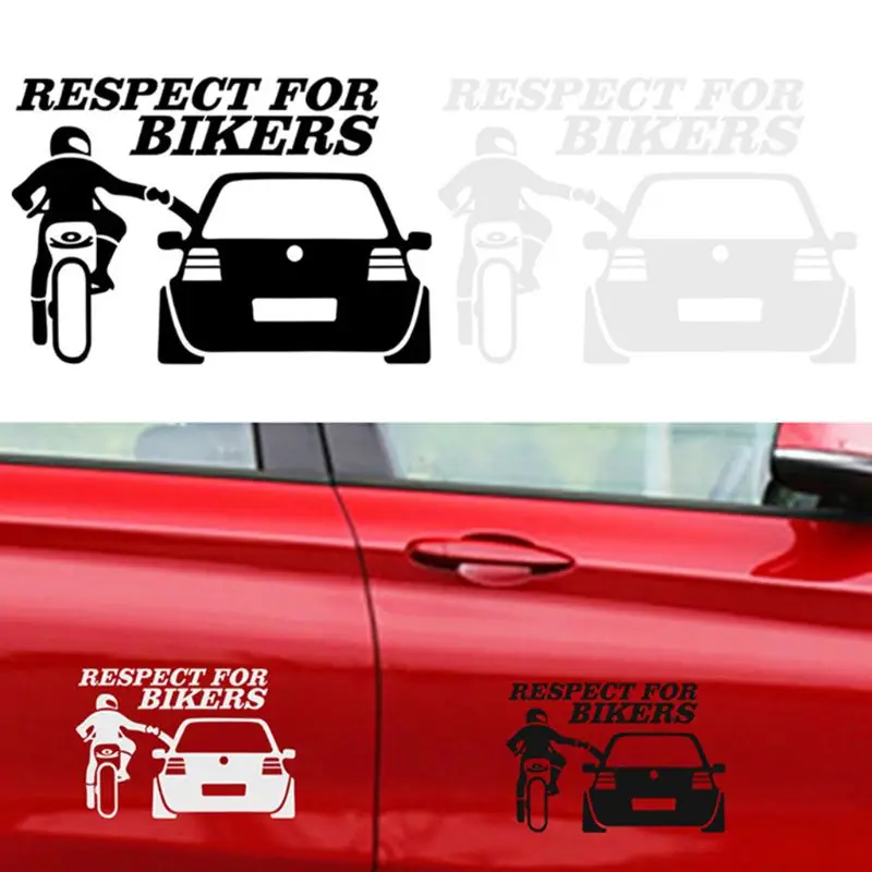 

3D Respect for Cyclists Waterproof Reflective Biker Motorcycle Car Auto Accessoires Sticker Decal Funny Vinyl