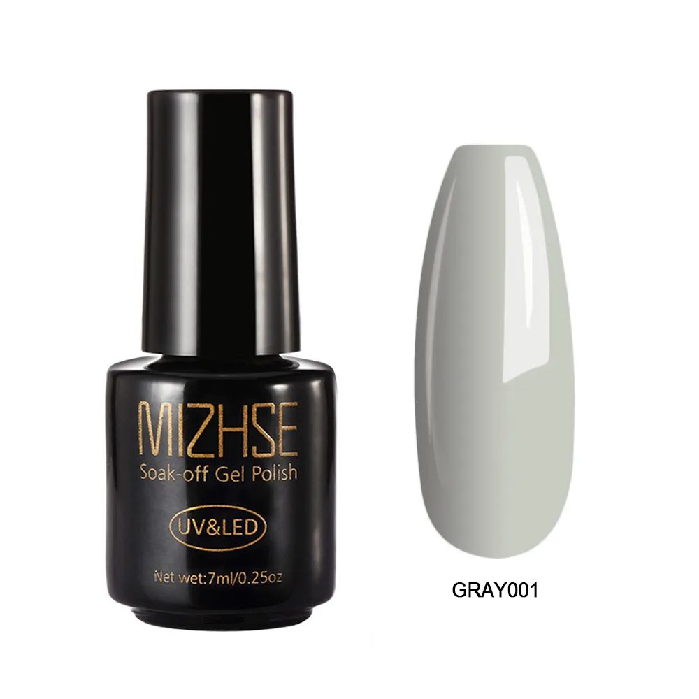 X-Gray001 MIZHSE 7 мл модный розовый цвет серия УФ гель лак для ногтей Гель-лак Длительное впитывание УФ-гель для ногтей горячий Гель-лак салон - Цвет: X-Gray001