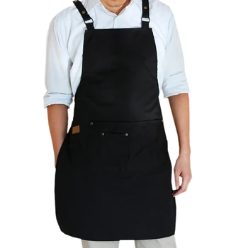 

New Unisex Aprons Women Men Adjustable Kitchen Aprons for Cooking Baking Restaurant Cooking Sleeveless Aprons-Black