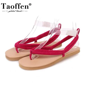 

Taoffen 7 Colors Size 31-50 Women Flat Sandals Fashion Women Summer Shoes Sexy Casual Shoes Women Footwear