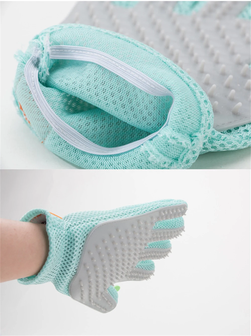 Pet Dog Cats Grooming Cleaning Brush Gloves Effective Deshedding Back Massage Animal Bathing Hair Removal Gloves Dog Combs Brush (14)