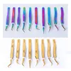 Stainless steel Eyelash Tweezers High Precision Anti-static Tweezer 3D Volumn Lashes Extension Supplies Excellent Closure 2