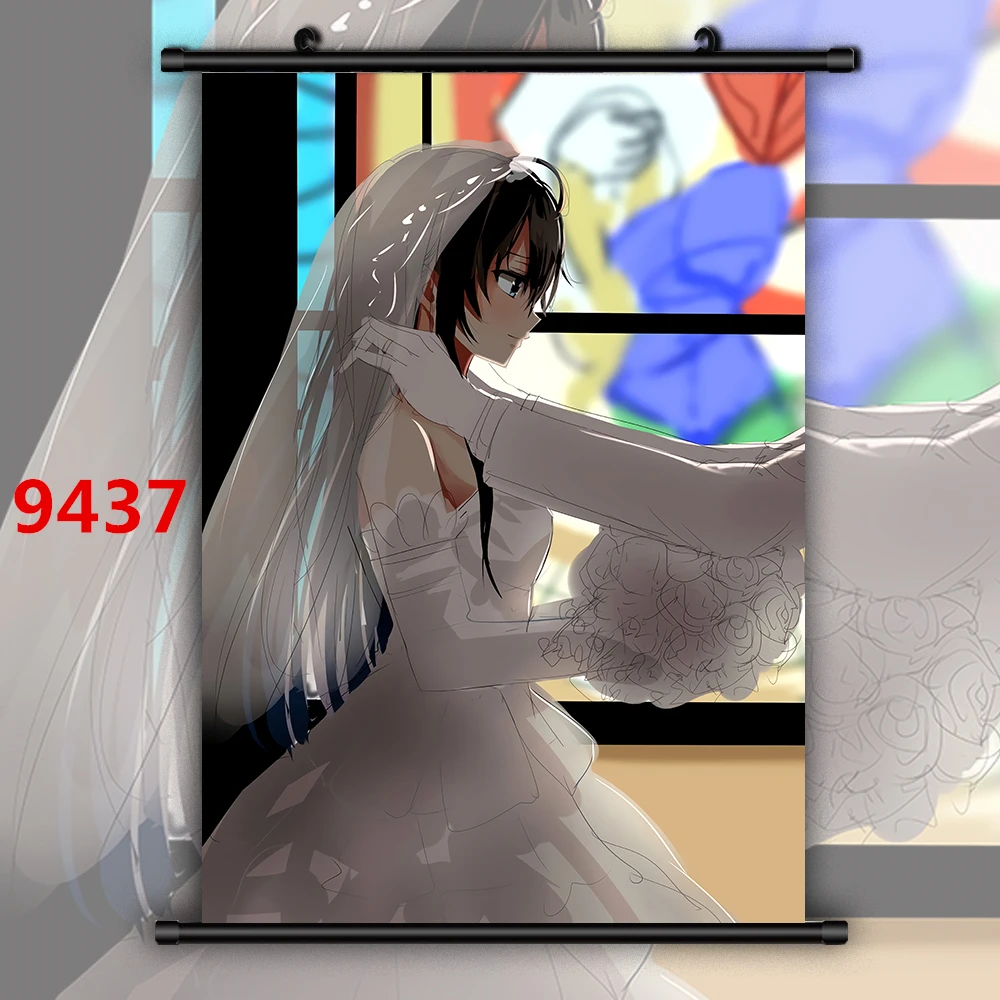 Душица Yukinoshita Yukino Аниме Манга HD Печать настенный плакат свиток - Цвет: 9437