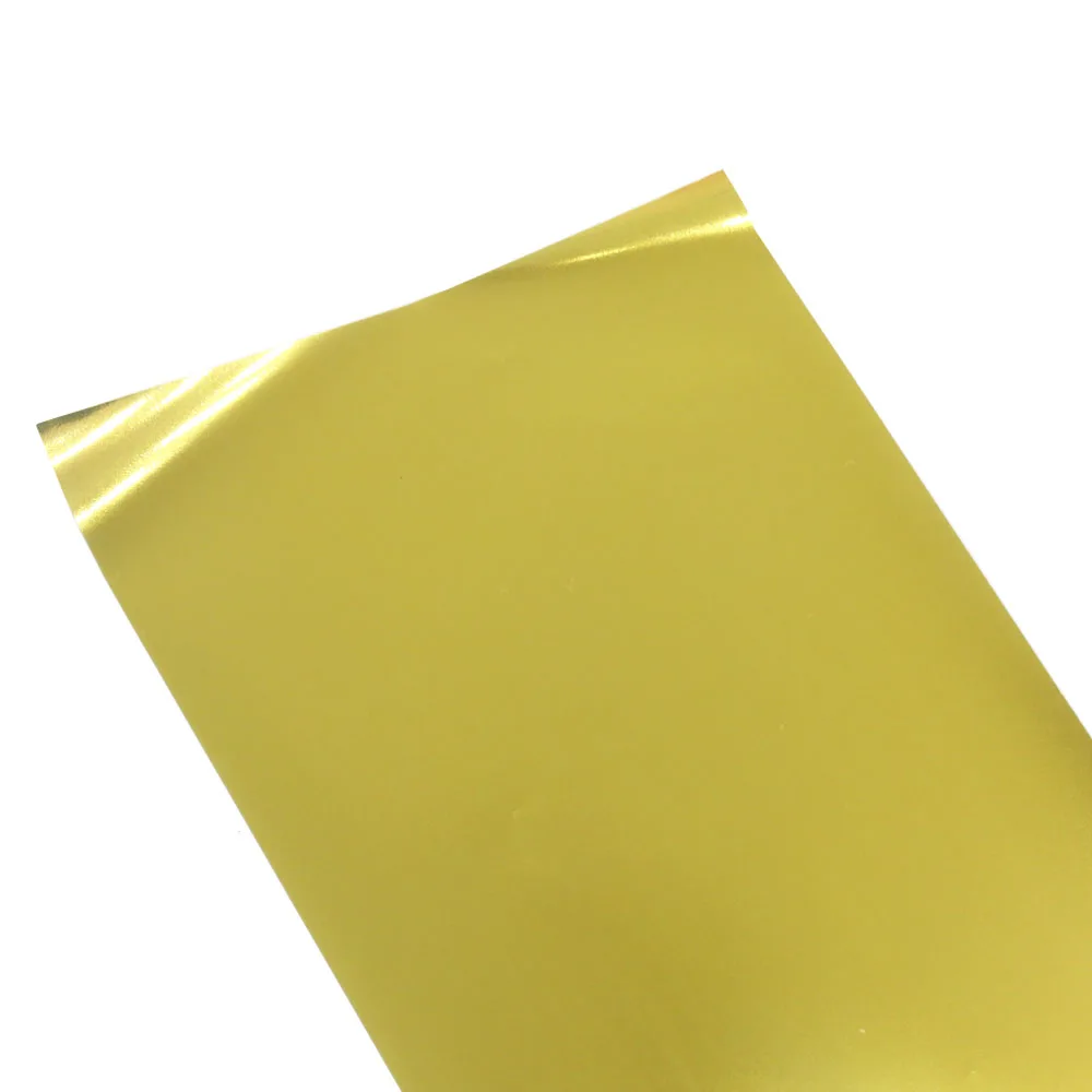Gold 10 шт. фольга горячего тиснения голографическая теплопередача алюминиевый ламинатор фольга 8x15 см для рукоделия Рождественский подарок оберточная бумага - Цвет: Gold