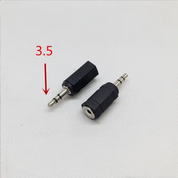 

100pcs 3.5 revolution 2.5 female stereo mobile phone headset audio plug 3.5MM to 2.5MM audio adapter