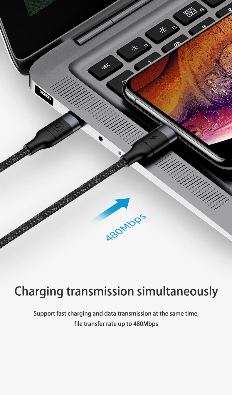 18 Вт PD кабель USB C для Lightning Кабель для iPhone 11 Pro зарядный кабель type C кабель для передачи данных для Macbook USB C шнур