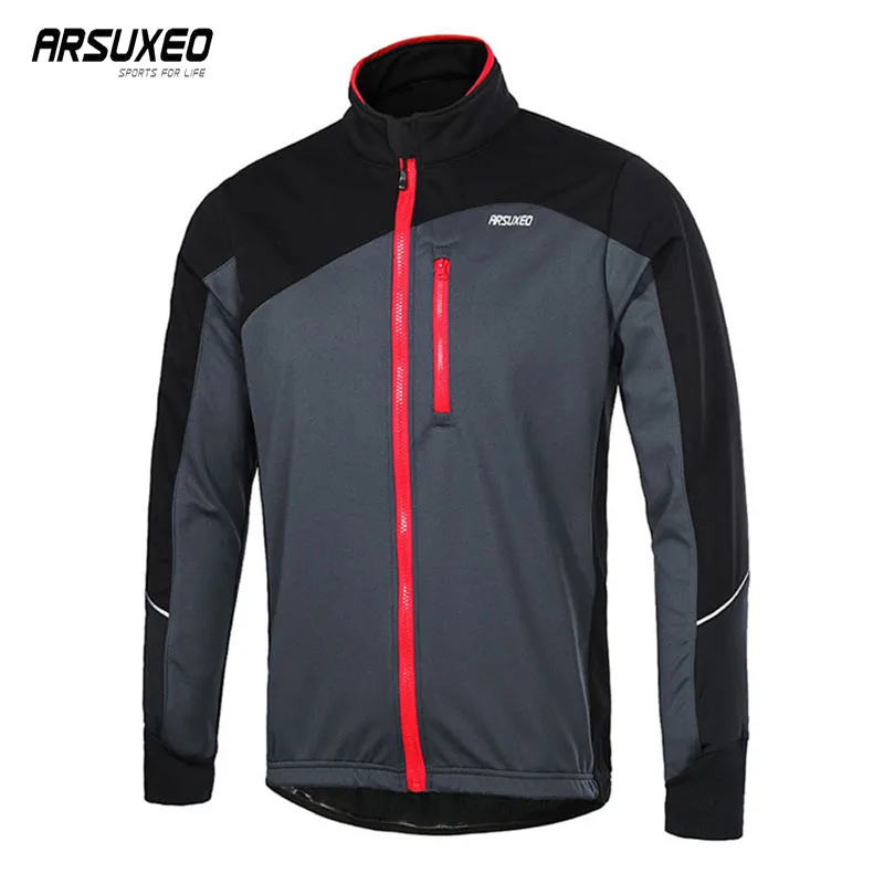 ARSUXEO Veste Velo Hiver Thermique зимняя куртка для велоспорта ветровка водонепроницаемая куртка для велоспорта