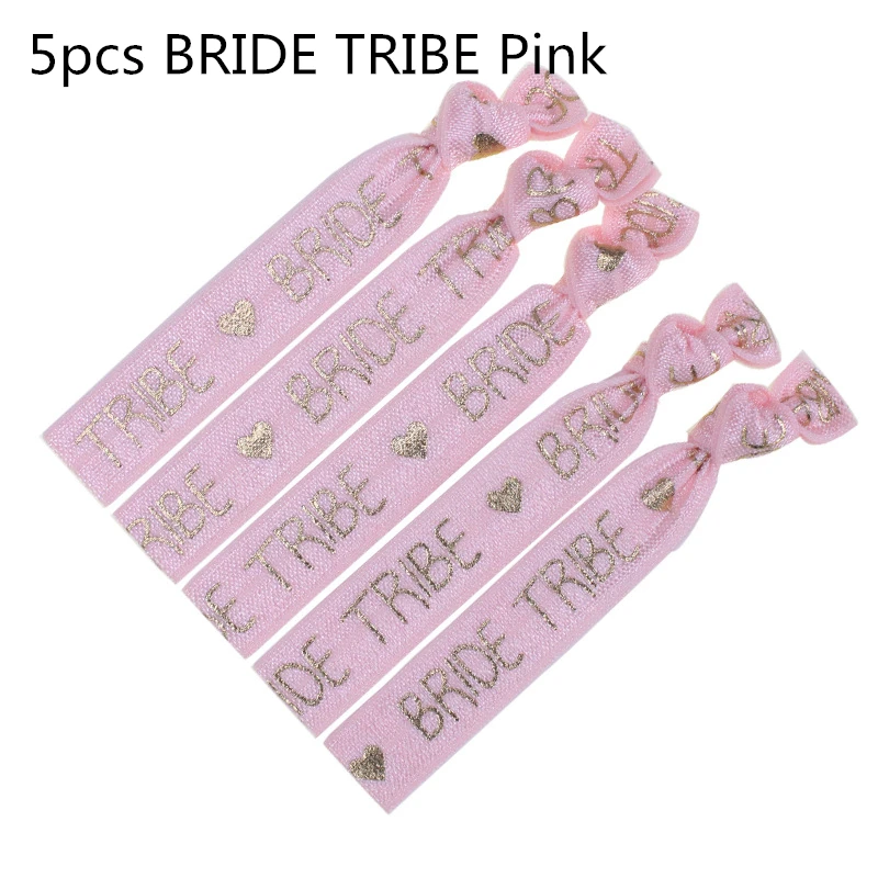 5pcs Pink TRIBE Девичник, девичник, вечерние, команда невесты, багажная бирка, кожаный чемодан, IDAddres, портативная этикетка, свадебное украшение, подарок, Q - Цвет: 5pcs Pink TRIBE