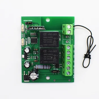 

SOMFY RTS rolling code remote control Receiver 2 channel 12V or 24V AC DC for garage gate door/sliding gate remote control