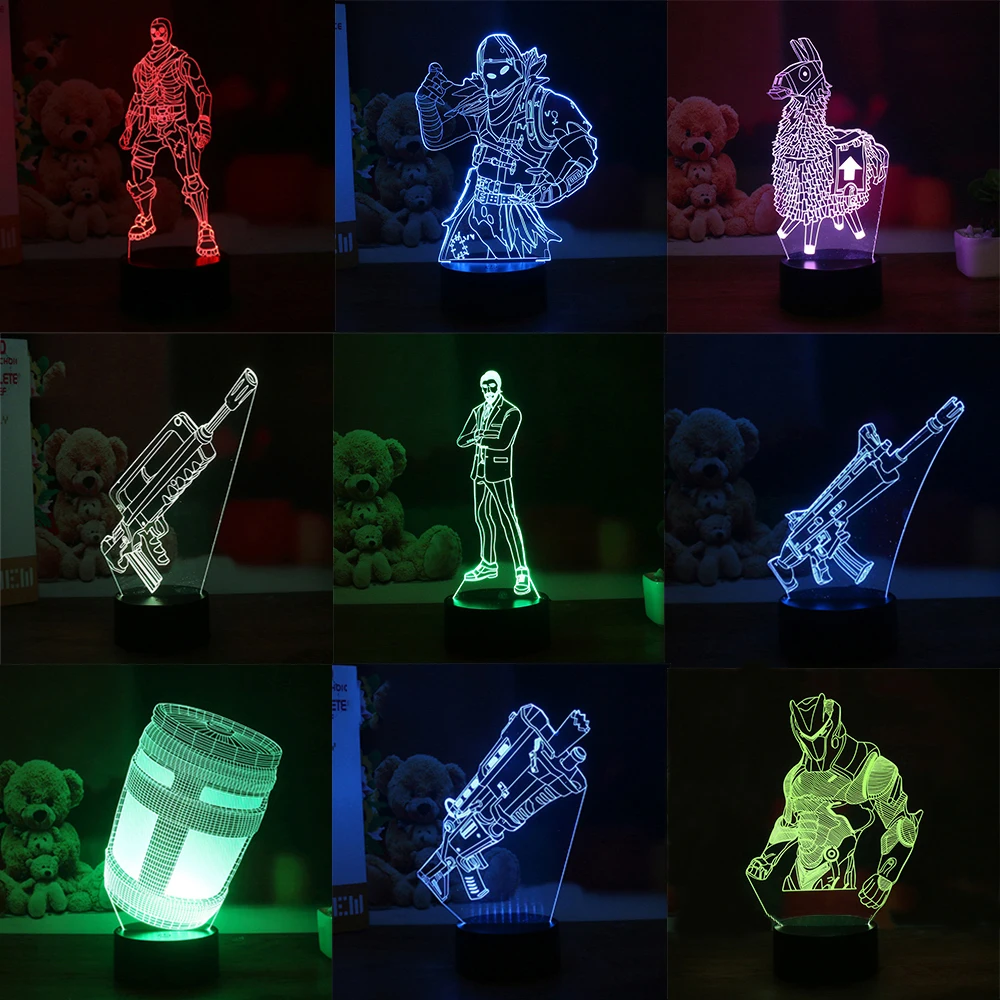  Souvenir Gift Llama 7 Colors Touch Table Desk Light 3D LED Lava Lamp Acrylic Illusion Room Atmosphe