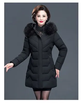 Большие размеры, XL-6XL, женская зимняя куртка, новинка, с капюшоном, меховой воротник, пуховик, хлопковая куртка, пальто, женские теплые утепленные парки, верхняя одежда - Цвет: black
