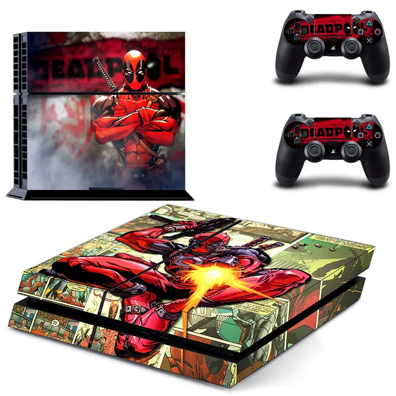PS 4 стикер Дэдпул игровая станция 4 наклейка s Виниловая наклейка для PS4 наклейка Pegatinas Adesivo для консоли playstation 4 и 2 контроллера