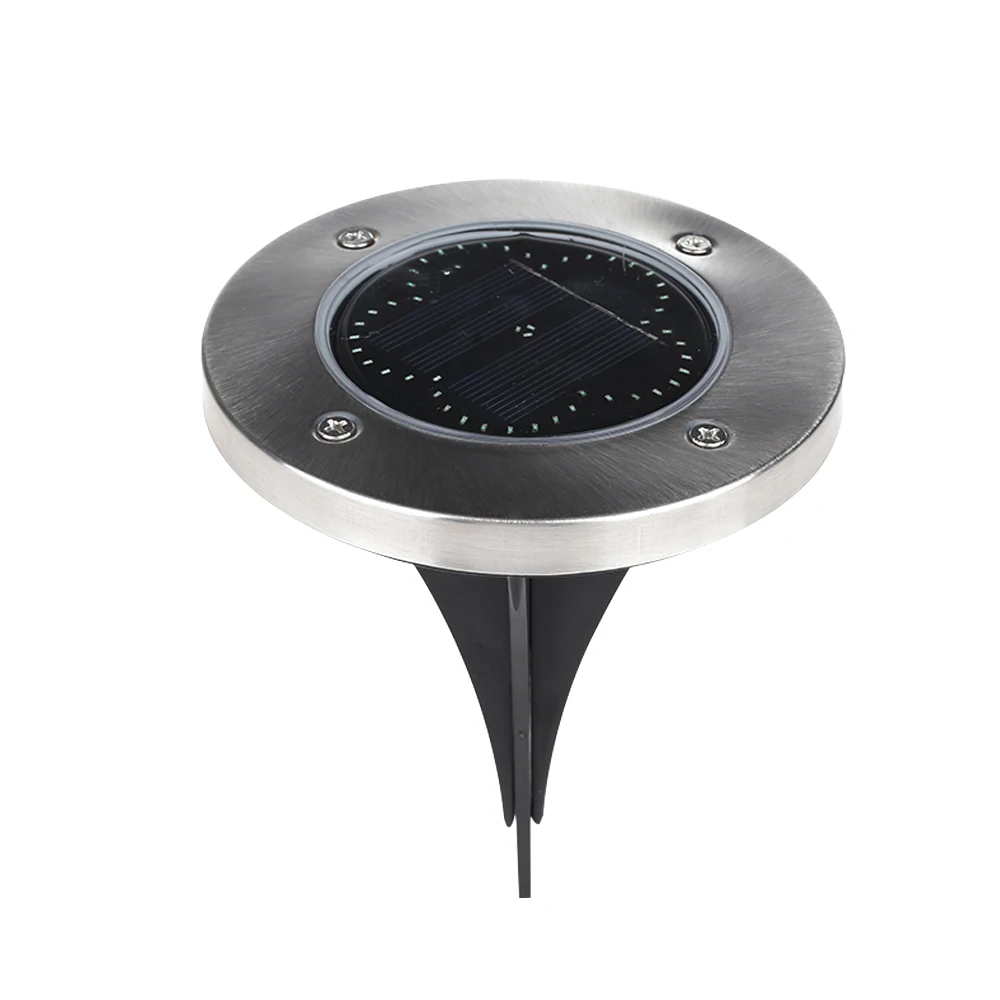 Eco-Friendly Durable Street 48LED Security Gutter Flower Disk Lights Solar Power Path Way Landscape Light Ground Lamp Home