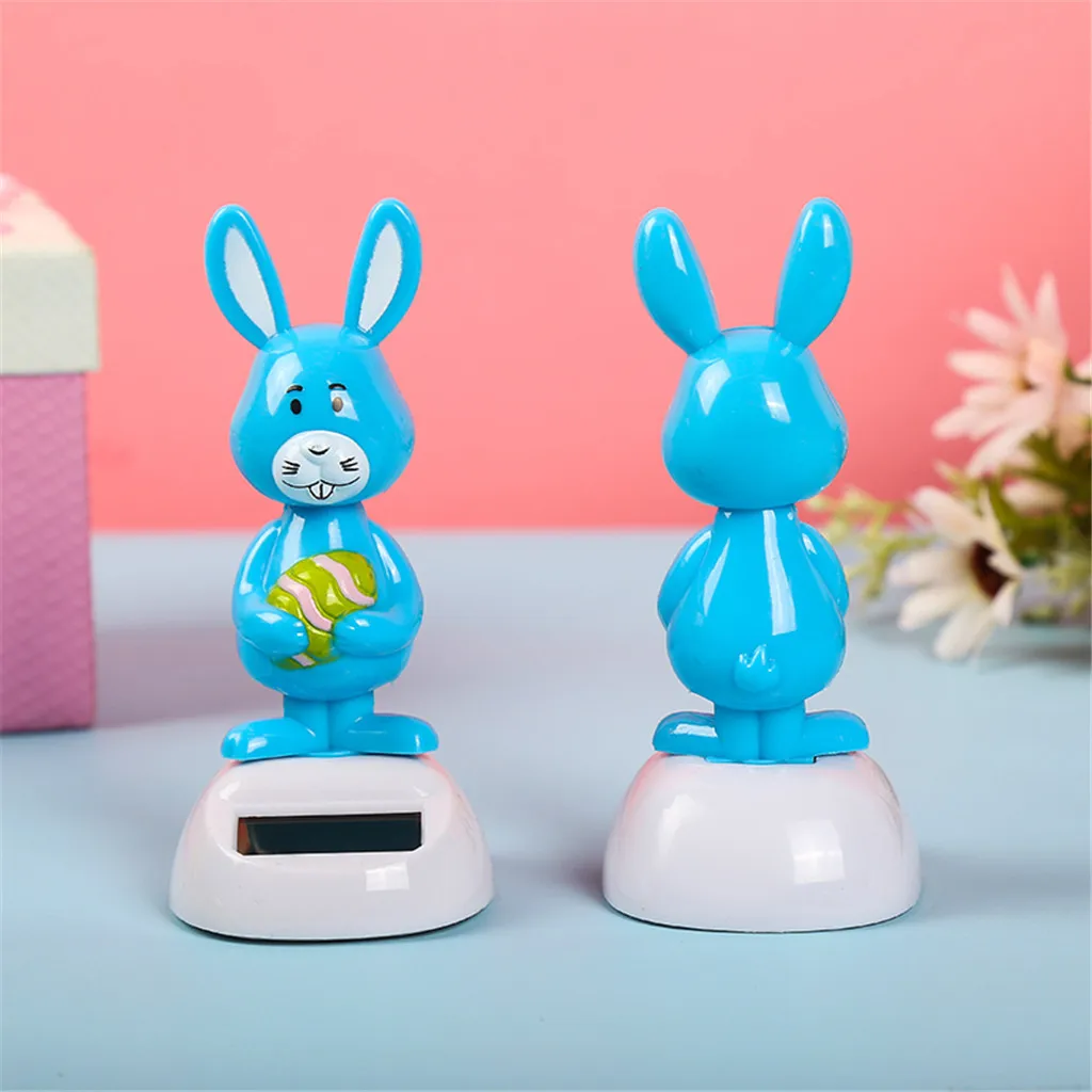 WUPP Car Decoration Toy Solar Powered Dancing Animal Rabbit Swing Animated Dancer Toy Gifts Creative Home Cartoon Children Toys