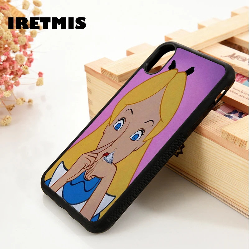 Iretmis 5 5S SE 6 6S Мягкий ТПУ силиконовый чехол для телефона iPhone 7 8 plus X Xs 11 Pro Max XR Алиса в