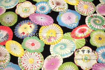 

Lovely Beautiful Color Flowers Umbrella 100% Cotton Fabric For Sewing Fat Quarter Quilting Patchwork Doll Kids Bedding 50*130cm