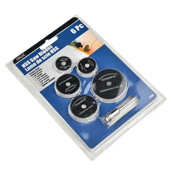 

6pcs/set HSS Rotary Tool 22/25/32/35/44mm Circular Saw Blades Wheel Discs Cutter D08F