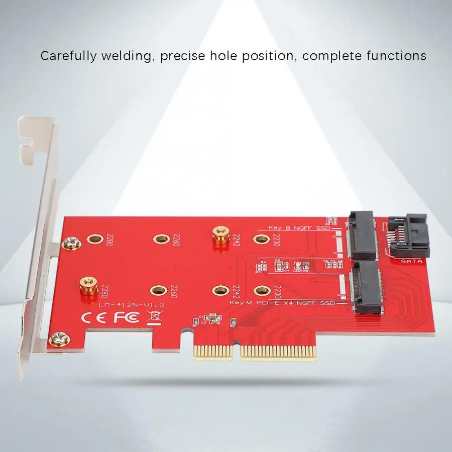 M.2 NVMe SSD NGFF к PCIE X4 Riser Card материнская плата адаптер NGFF конвертер 6,0 Гбит/с