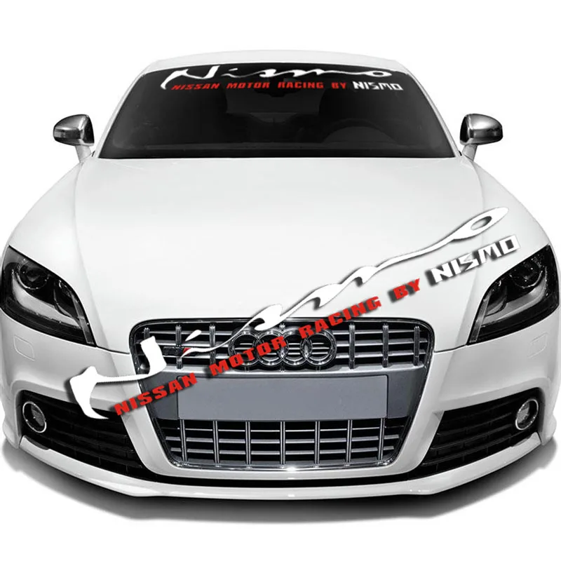 

Reflective NISMO nismo Front Rear Windshield Decal Vinyl Car Sticker Auto Window Exterior Emblem DIY Decorations Styling
