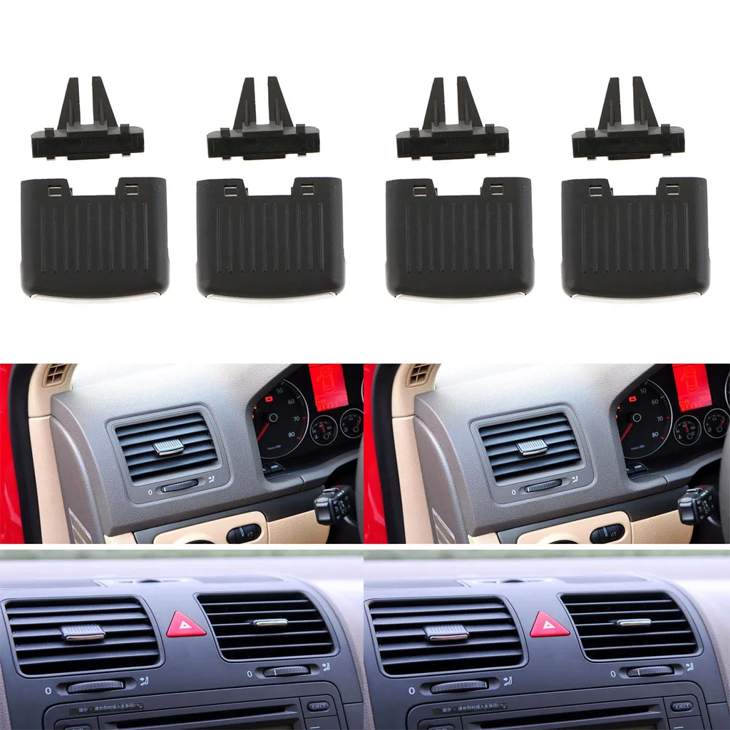 Pack of 4 Car Air Vent Outlet Tab Clip, Air Conditioning Vent Replacement Tab for 2006-2011 VW Sagitar- Easy Installation
