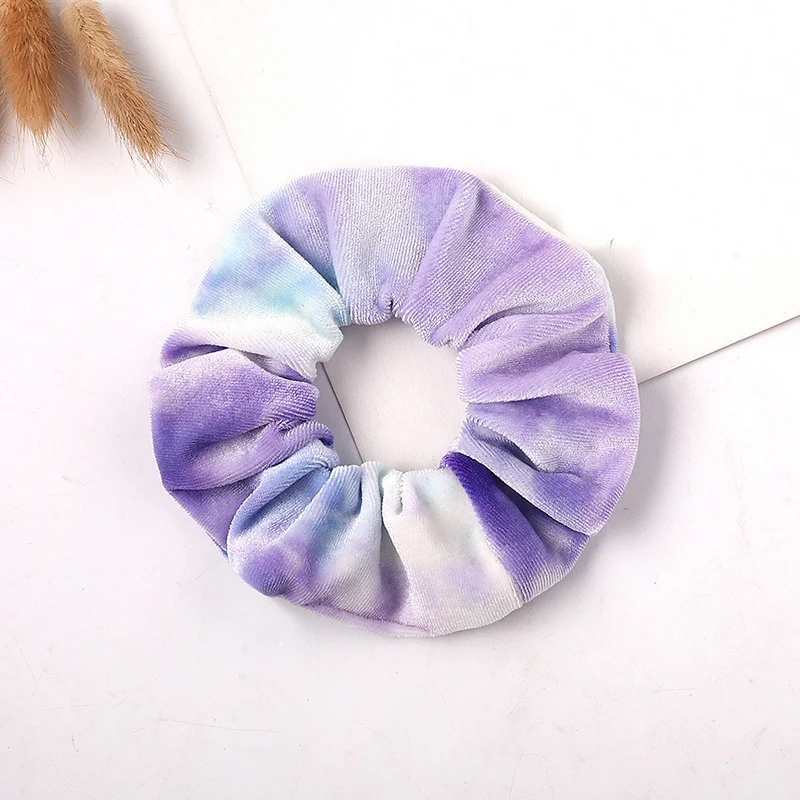 flower hair clips Soft Velvet Hair Scrunchies Elastic Hair Rope Ties Solid Color Ponytail Holder Women Headwear Red White Pink Hair Accessories silver hair clips