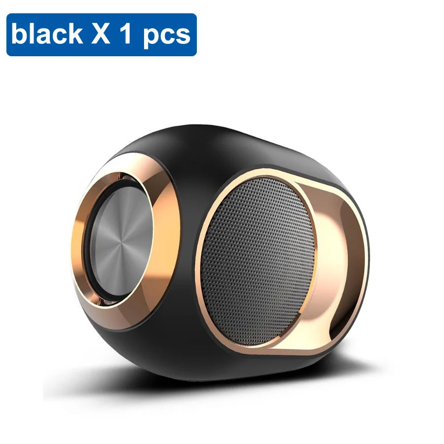 Открытый Портативный 5,0 Bluetooth мини-динамик с fm-радио водонепроницаемый сабвуфер беспроводной Loundpeakers TWS динамик s поддержка TFCard - Цвет: black
