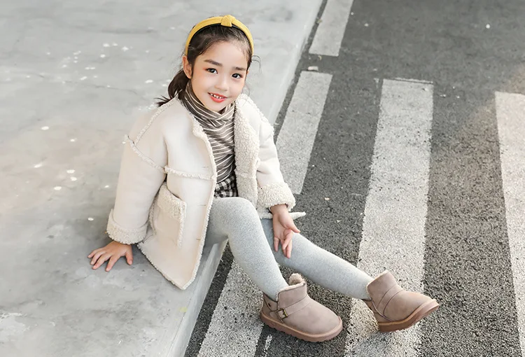 CNFSNJ Winter Girls Boots Warm Cotton With Kids Fashion Snow Boots Children boys Shoes Toddler sneakers 27-37