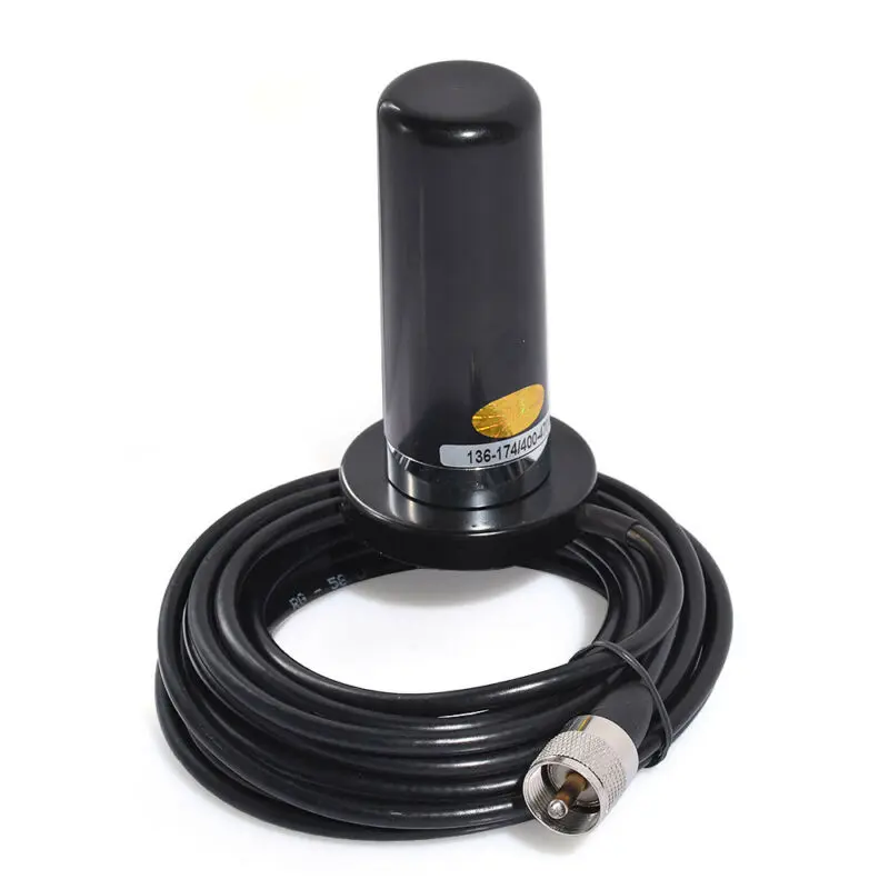 Walkie Talkie Car Radio Dual Band VHF UHF Antenna With 5M Coaxial Cable Magnetic Mount Base 5