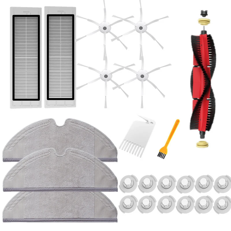 

12Pcs Water Core + 3Pcs Mop + 2Pcs Filters + 4Pcs Side Brushes + 1Pcs Main Brush + 1Pcs White Brush + 1Pcs Yellow Brush for Xiao