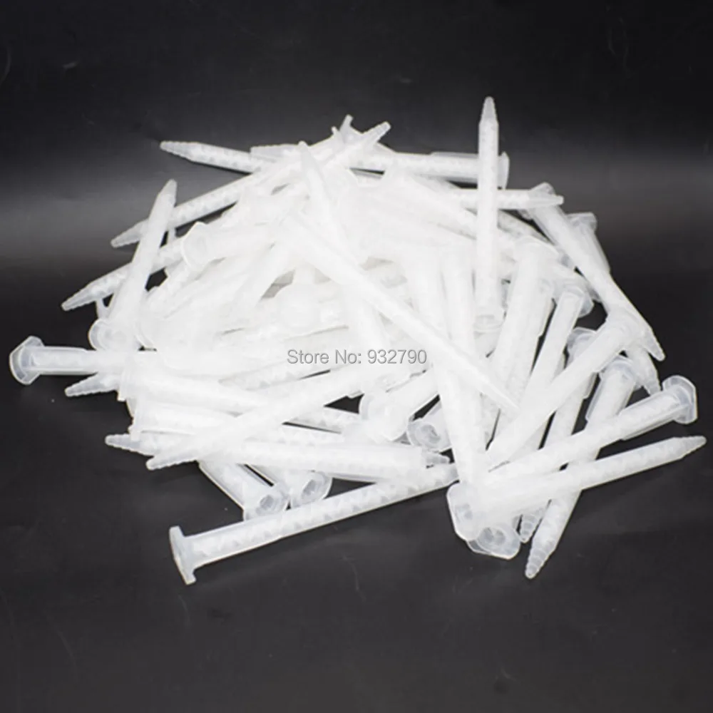 

100pcs 1:1 AB Glue Epoxy Resin Mixing Nozzle Acrylic Adhesive Gun Applicator Mixer Mix Tip Adhesive Nozzles