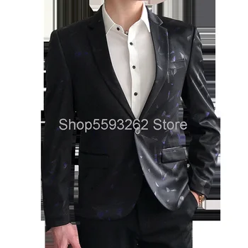 

Autumn coat men's suit Tide men's handsome slim small suit youth casual clothes