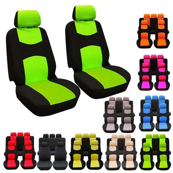 

2PCS Car Seat Covers Car Seat Protector Auto Seat Covers Polyester Fabric Universal Fits Most Cars Covers