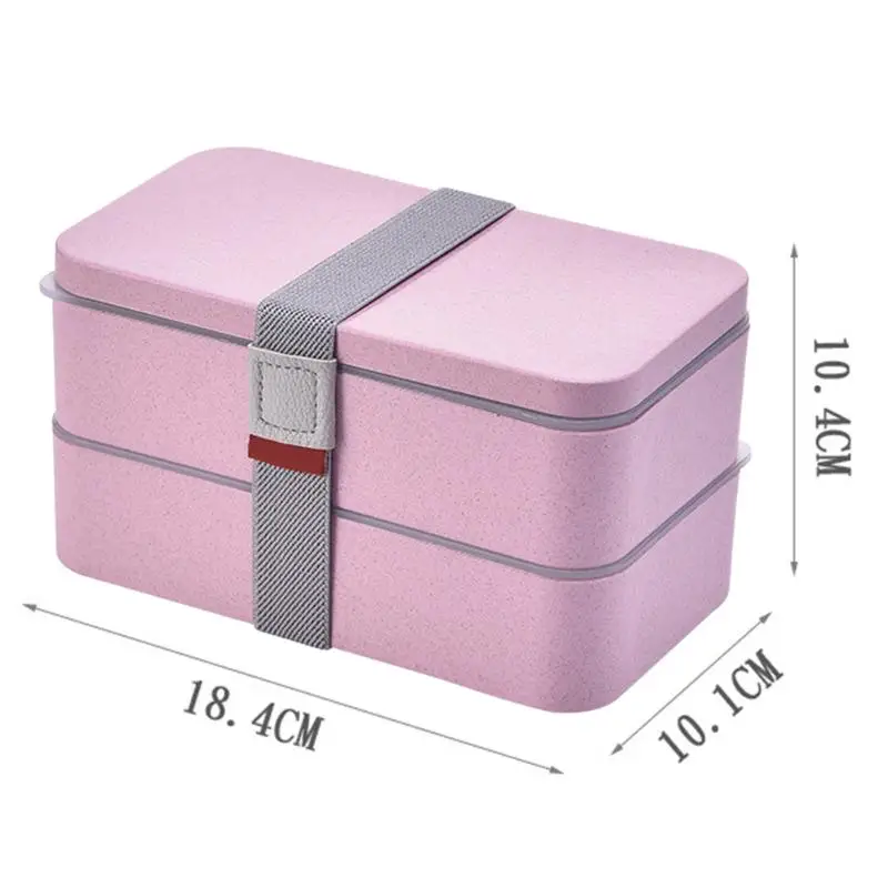 1200 мл 2 Слои Коробки для обедов микроволновая печь Еда хранения Bento чехол студенческой столовой блюдо с изображением пшеничного колоса соломенная шляпа Удобная посуда