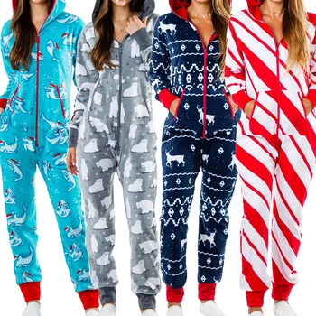 

2021 Christmas Women Pajamas Set Cotton Sleepwear Long Lattice Pants Christmas Cartoon Pajamas Women Winter Pajamas Sets Girl