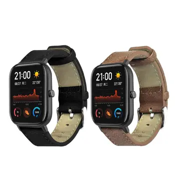 

Vintage Genuine Leather Watch Band Wrist Strap for Huami Amazfit GTS Smart Watch