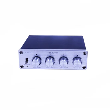 

audio switcher 1 input 4 output audio input selector source signal selection and distribution RCA audio switcher