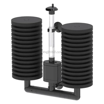 

Practical Aquarium Submersible Filter Pump Double Biochemical Sponge Fish Tank Air Pump Skimmer Equipment for Water Cir