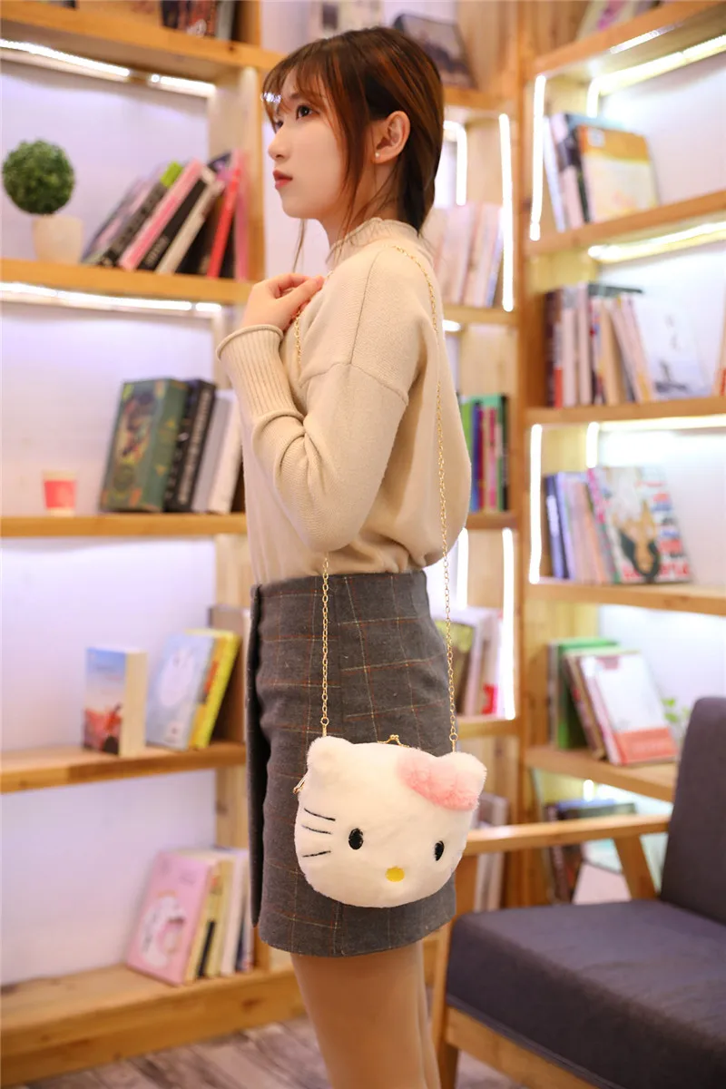 Плюшевые животные, плюшевые, Doraemon, Пикачу, hello kitty, большие длинные уши, кролик, панда, сумка на цепочке, подарок на день рождения, игрушка для мальчиков и девочек