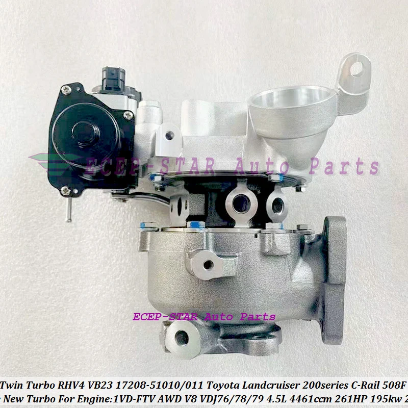 Turbo RHV4 VB23 17208-51010 17208-51011 VED20027 для TOYOTA Land Cruiser 200 серии D40-рельса 508F 1VD 1VD-FTV VDJ76 78 79 4.5L