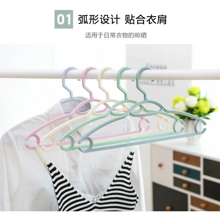 Manufacturers Direct Selling Plastic Anti-slip Clothes Hanger Household Multi-functional Adult Clothes Rack Plastic Anti-slip Cl