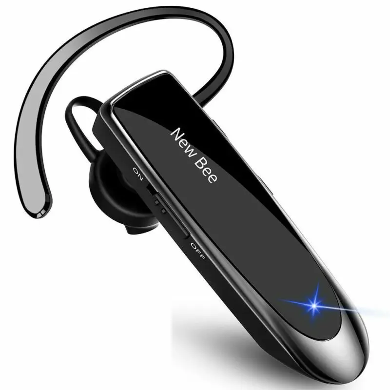 Wireless Bluetooth Headset Handsfree Earpiece Drive Microphone Earbud Ear Hook Headphone