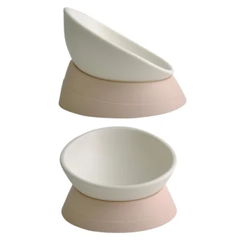 

1Pcs Food Bowl Durable Resin Small Sterile Slanted Food Bowl Cat Bowl for Kitten Puppy Small Pets Dogs