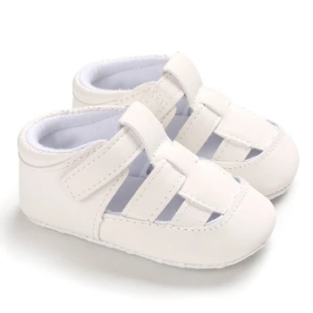 

Baby Boys Summer PU Leather Shoes Breathable Anti-Slip Sandals Toddler Soft Soled First Walkers Shoes 0-18M