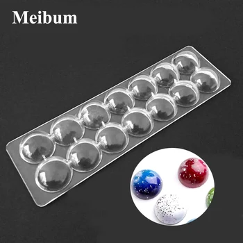 

Meibum 14 Cavity Polycarbonate Chocolate Mold 3D Sphere Ball Confectionery Form Baking Tray Soccer Candy Decorating Mould