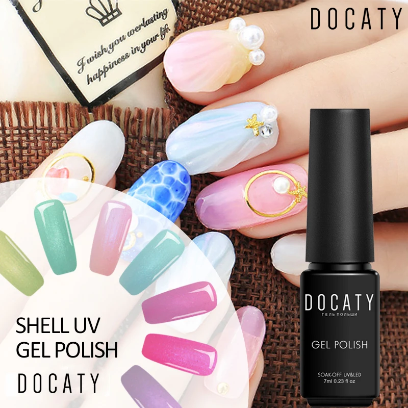 Docaty жемчужный Блестящий цветной Гель-лак для ногтей Полупостоянный |