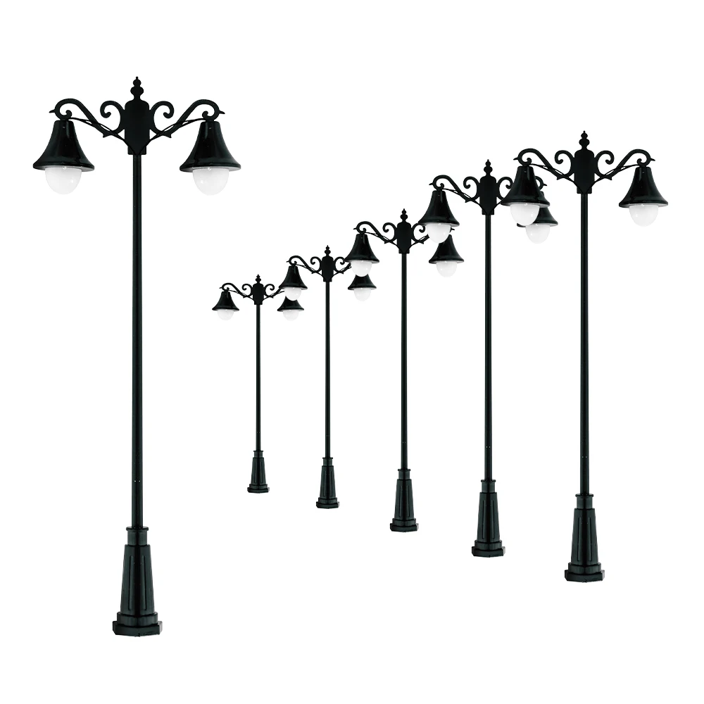 HO N Scale Model Railway Train Lamp Street 12V Led Lights Miniature For Garden Scenery Lanterns Retro landscape 5
