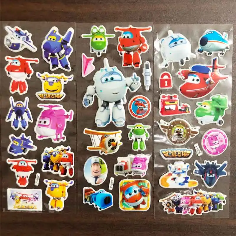 Promo Toy Stickers Bubble-Paste Super-Wings Kids Children's Cartoon 3D The Reward Tattoo Gifts mlKDN5lJY